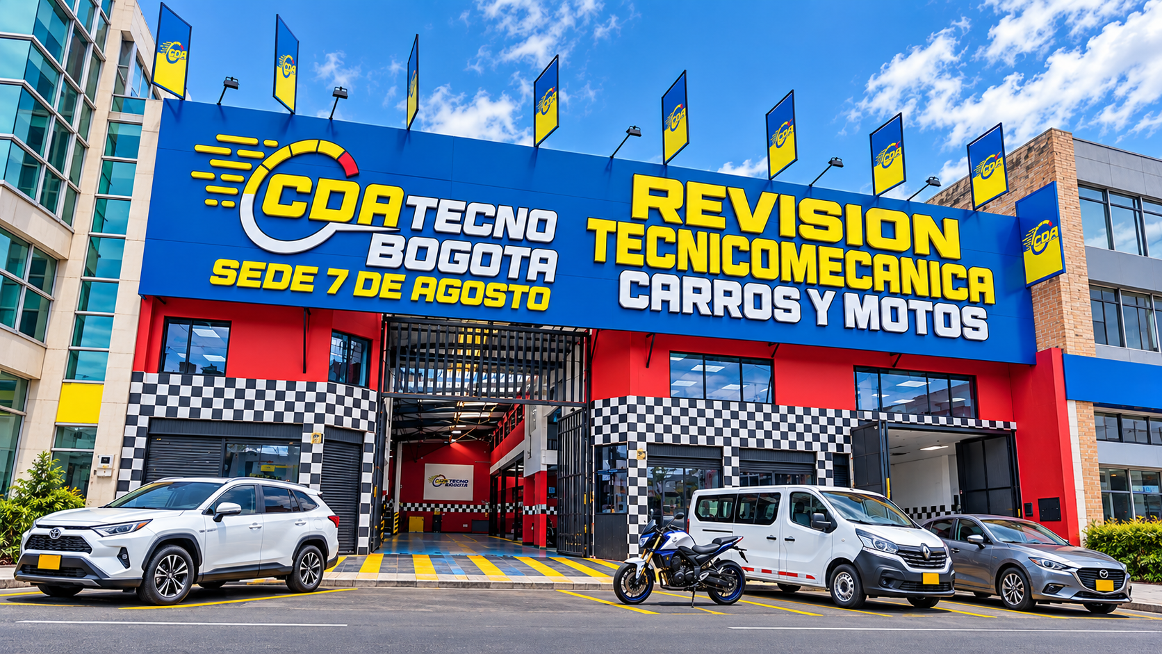 Centro de diagnóstico automotor moderno en Bogotá